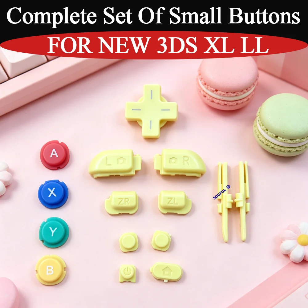 3DSLL7点セット New 3 Colors A B X Y L R ZR Full Set Buttons For New 3DS XL LL