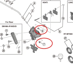 Shimano BR-R7170/R8170/R9270 Disc Brake Caliper Bleed Screw Cap Bleed Boss Cap Y2J706000 Y2HW08000 Y2HW10000