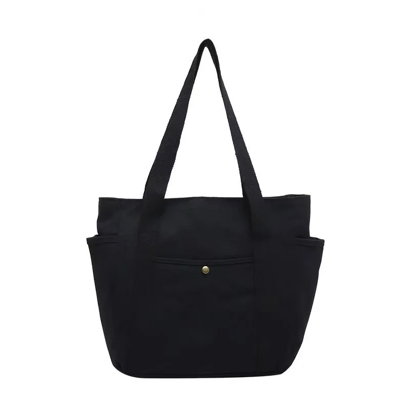 Canvas Shoulder Bag For Women Large Capacity Student Handbag_voghion.com