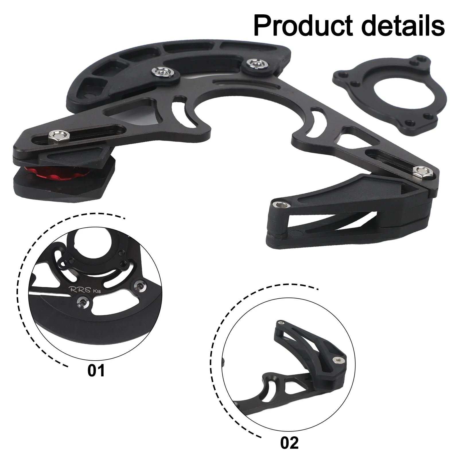 Chain Guide For 32T 38T Chainrings ISCG03 ISCG05 Compatible 205x200mm Chain Guide 32T-38T Easy Installation Design