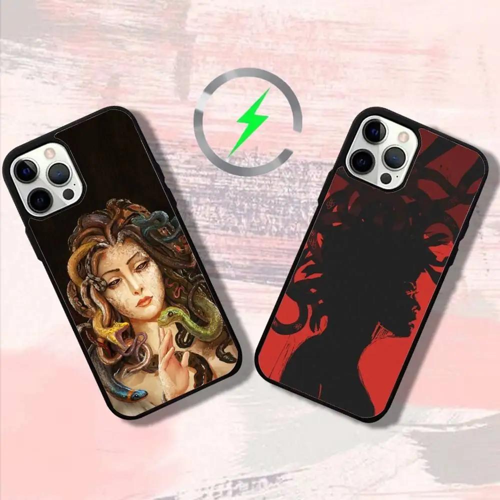 

Art Medusa Abstracts Phone Case For iPhone 16,15,14,13,12,11,Pro,Max,Plus,Mini,SE4,E Magnetic Magsafe Wireless Charging