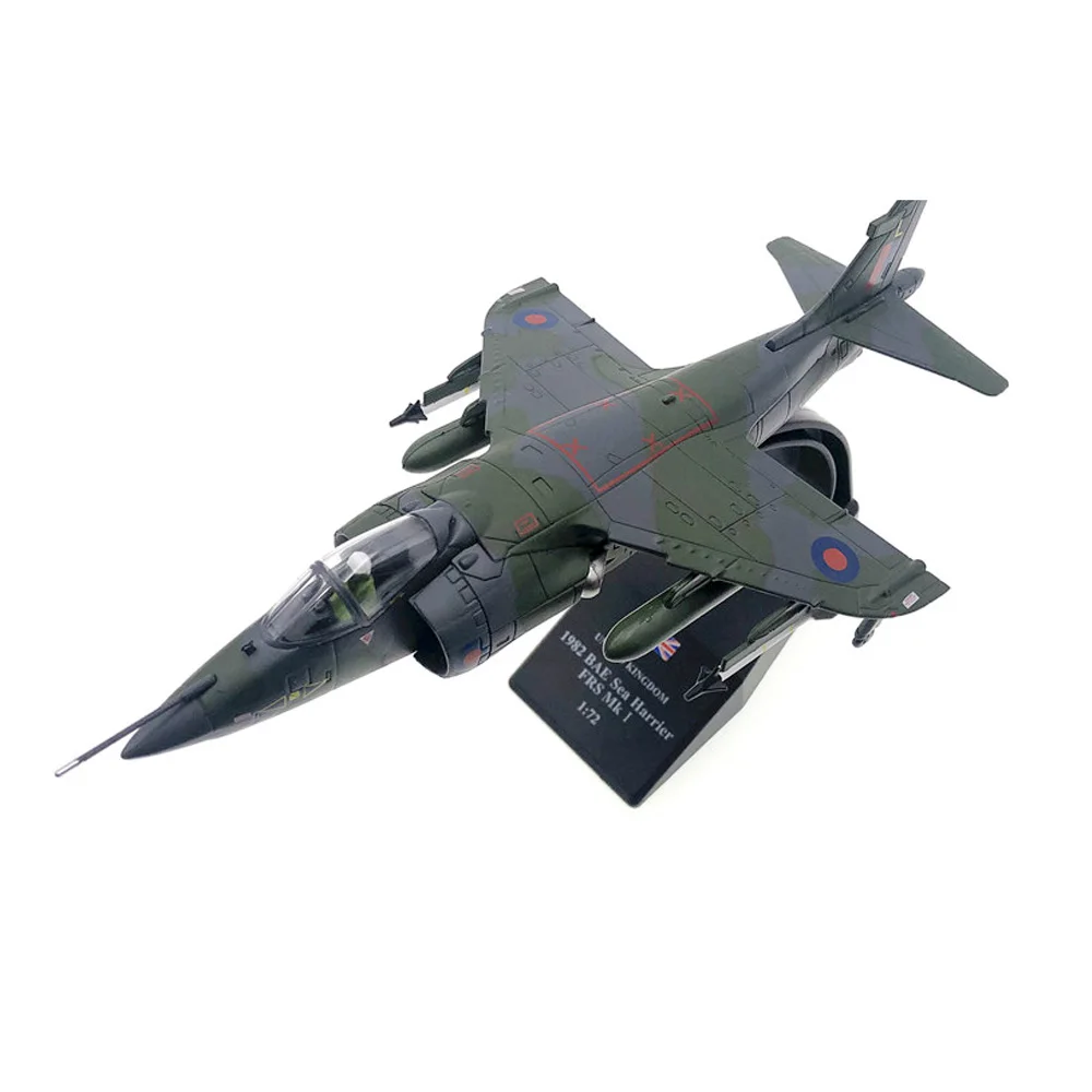 1:72 British Marines Harrier Jump Fighter Jet Plane Diecast Metal Airplane Aircraft Ornament Model Boy Birthday Toy Gift