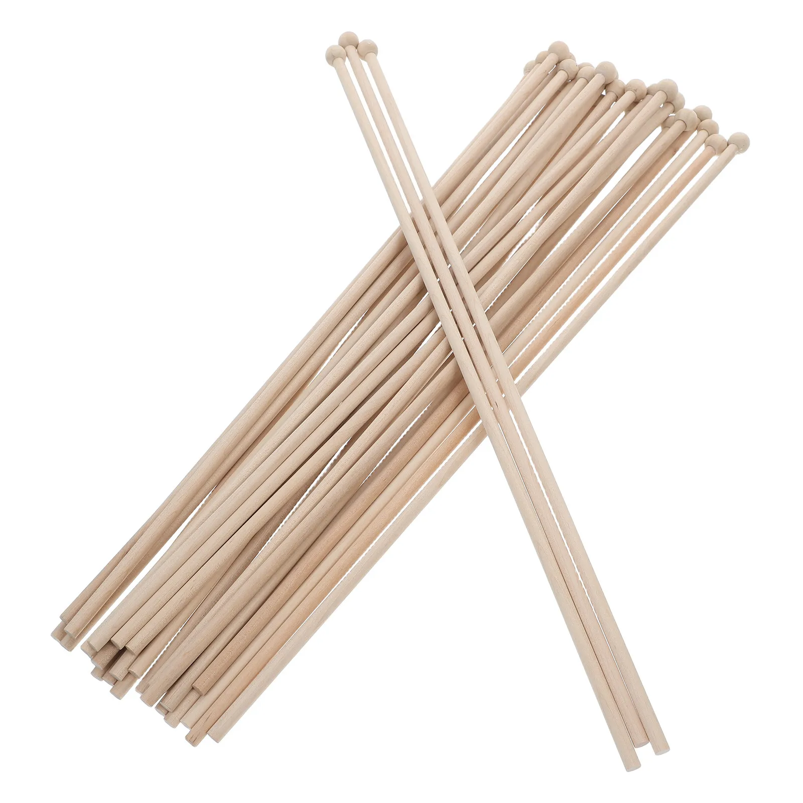 30Pcs Wooden Flagpole Solid Wood Portable Hand Held Flag Pole for Garden Yard Events Easy Install Beige Table Top Flag Pole