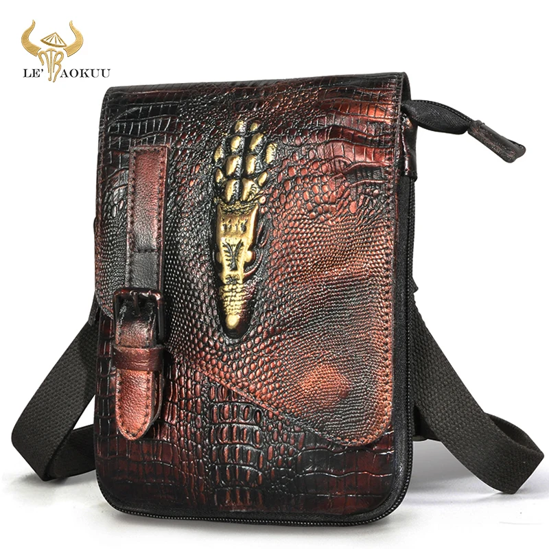 Hot Sale Real Natural Leather Travel Multi-function Small Crossbody One Shoulder Bag Fanny Waist Belt Pack For Men Male 611-1