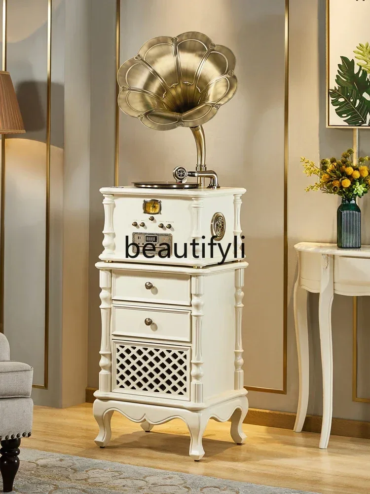 

ls 27Nostalgic phonograph American retro cd vinyl all-in-one machine European living room old object record player stereo