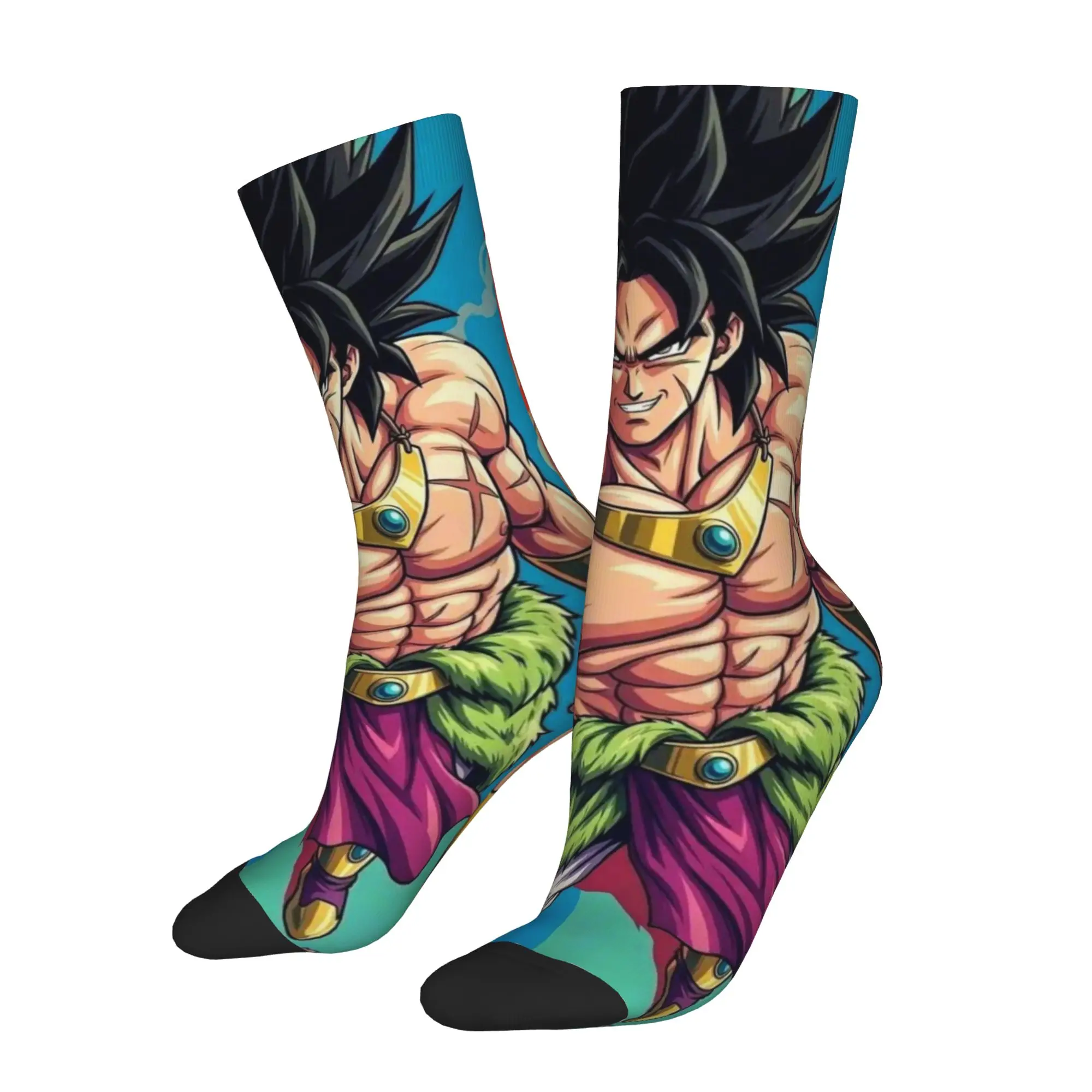 1 Pair Funny Sock Dragon Ball Broly (10) Rock Quality Pattern Printed Men Socks Casual Men's Socks