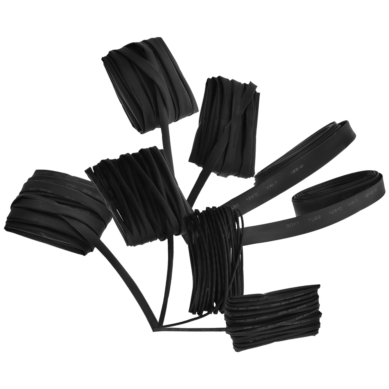 

8pcs Shrink Tubing Insulation Sleeves Heavy Duty Wire Cable Protectors Electrical Kit Boat Industrial Tubing Wrap