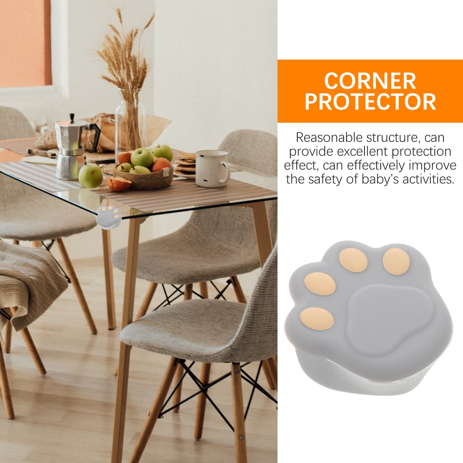 

4pcs Table Corner Protector Silicone Edged Guards Anti Collision niture Safety Child Elderly Protect Durable