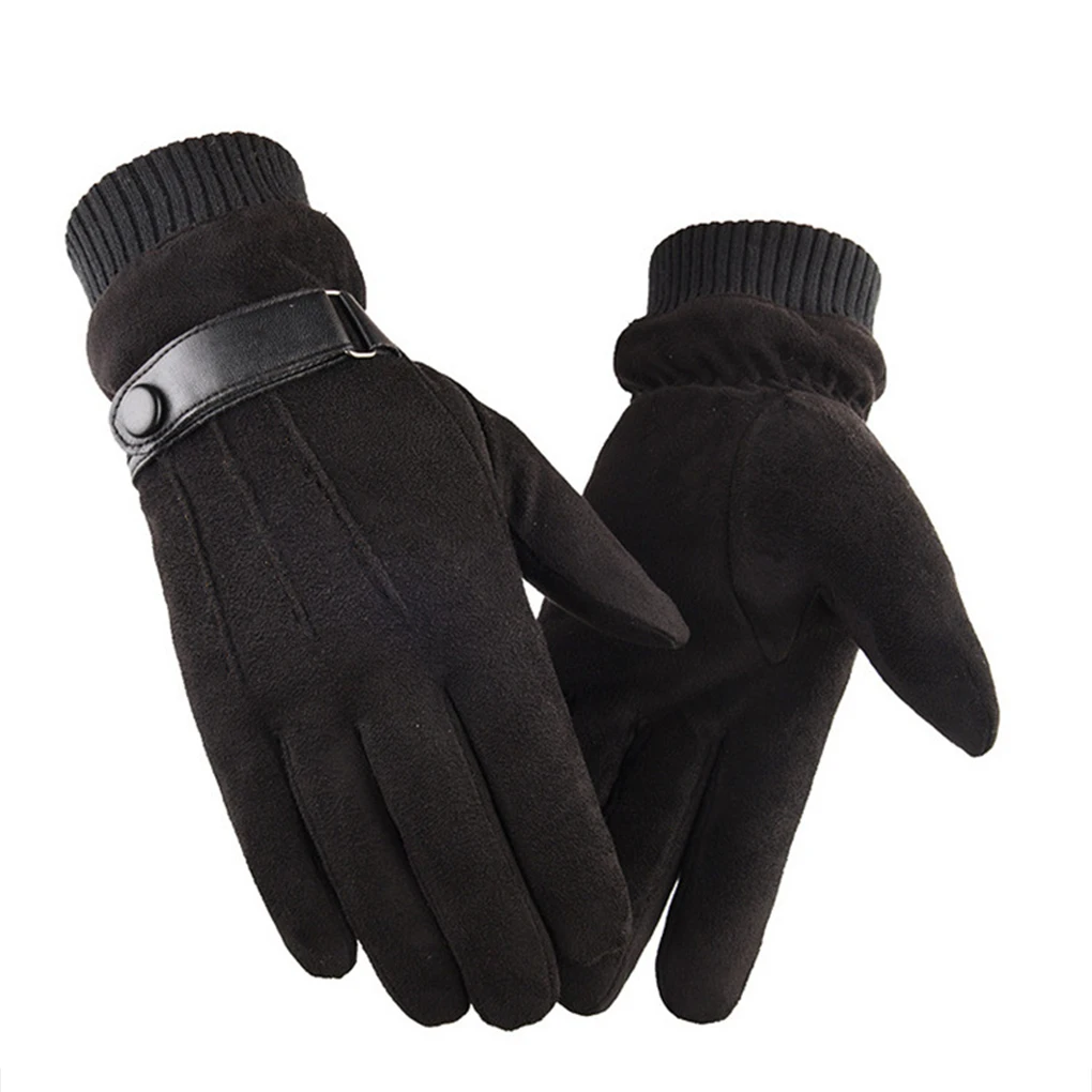 

Warm And Stylish Finger Gloves Suede Velvet Wide Application Winter Warm Suede Velvet Gloves