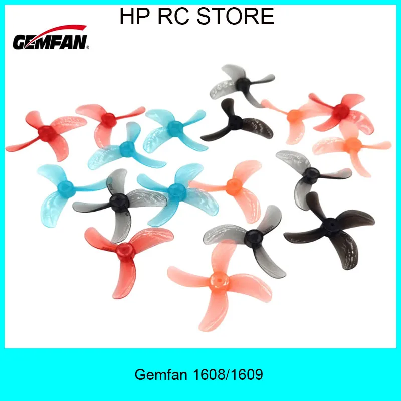 8 أزواج Gemfan 1608 3-Blade/1609 4-Blade 40mm PC المروحة لـ Micro Whoop FPV Racing Freestyle Tinywhoop Drones #2