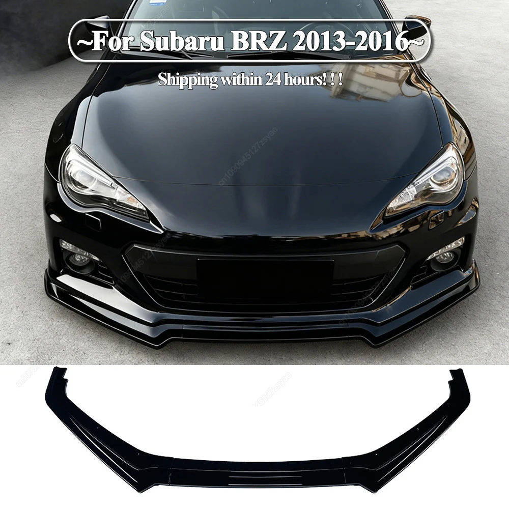 

3Pcs Car Front Bumper Lip Spoiler Splitter Diffuser For Subaru BRZ 2013 2014 2015 2016 ABS Gloss Black Bodykits Tuning
