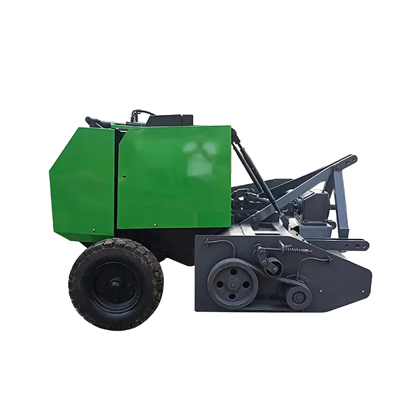 Tractor mounted PTO mini round hay straw baler machine strapping machines winding