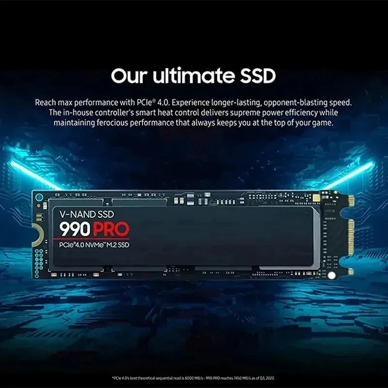 【브랜드+】SSD 980Pro 990Pro 내장형 솔리드 스테이트 드라이브 M.2 NGFF PCIe 4.0 노트북 데스크탑 PC용 고속 최대 7400MB/s 썸네일 3