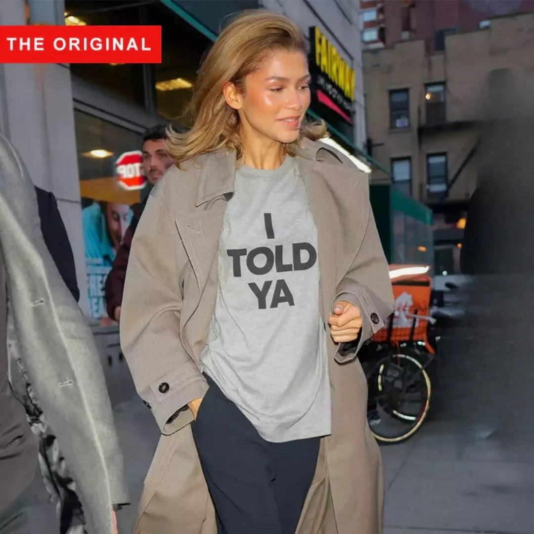 I Told Ya Shirt as worn by Zendaya and JFK Jr Challengers Tee Movie Summer Cotton Men's T-Shirt Kid's Clothing Tee Y2k Woman ﻿