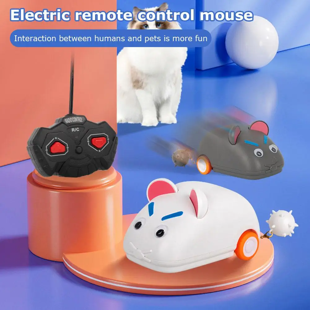 

Smart Cat Toy Car Interactive Cat Toy Electric Remote Pet Kitten Cat Mouse Teasing Control Indoor Supplies Toys K1T4
