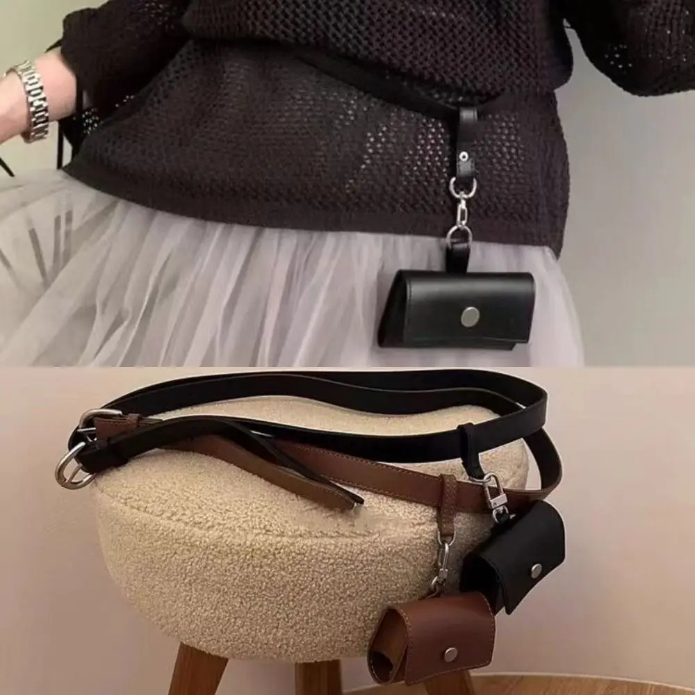 

Элегантная мини-сумочка на пояс из кожи, съемная поясная сумка, регулируемый ремень, для женщин