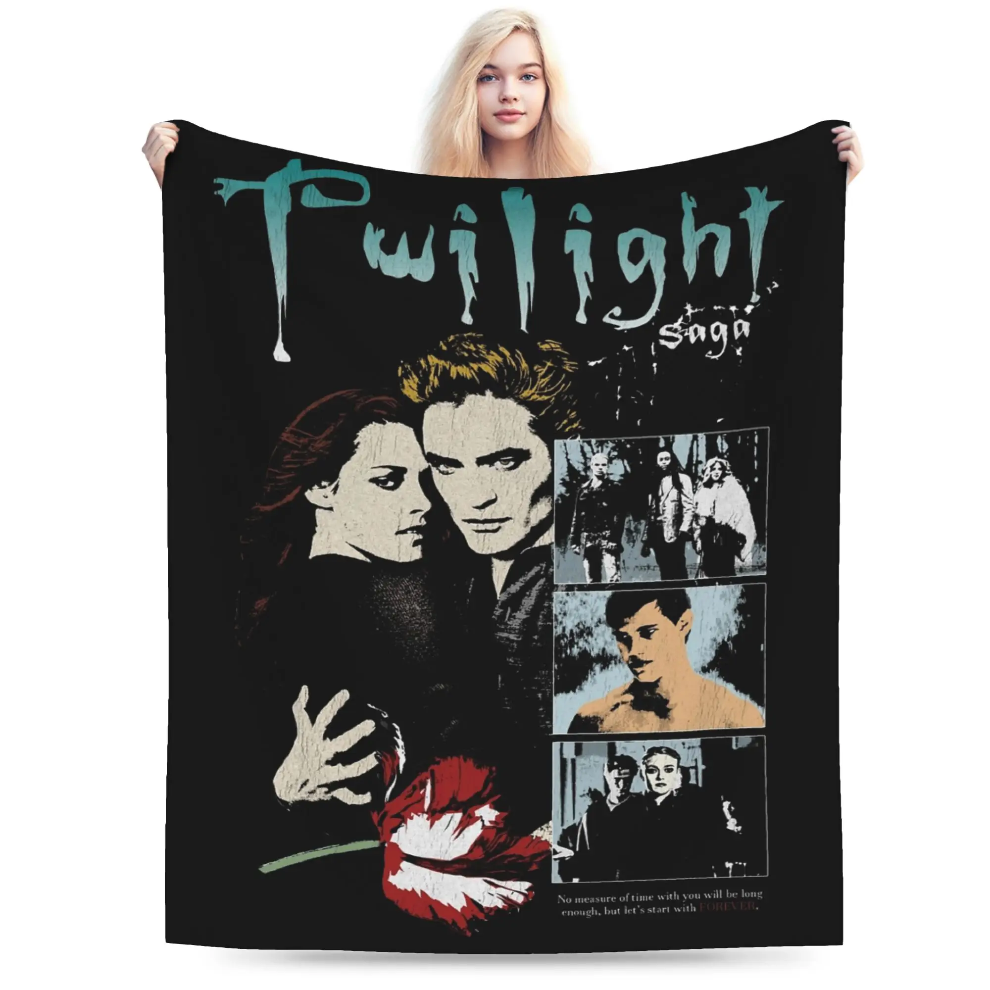 Twilight Movie Blankets Velvet Printed  Portable Super Warm Throw Blanket for Home Travel Bedding Throws