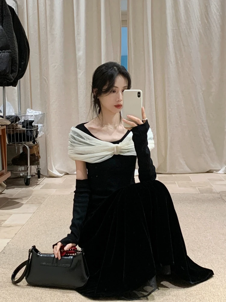 

Мягкий вязаный свитер для женщин: модный акцент для вечерних выходов, нежный французский стиль с открытыми плечами и узлом