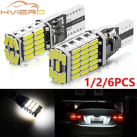 Lámpara LED para placa de matrícula de maletero de coche CANBUS T15 W16W 4014 45SMD, luz de señal de giro de freno de marcha atrás, bombilla de respaldo, 1/2/6 Uds.