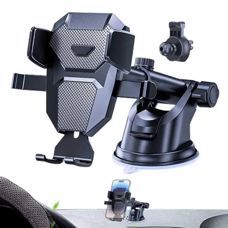 Cell Phone Holder For Car Auto Locking Telescopic Suction Cup Cell Phone Mount For Smartphones Car Phone Holder Mount For Car