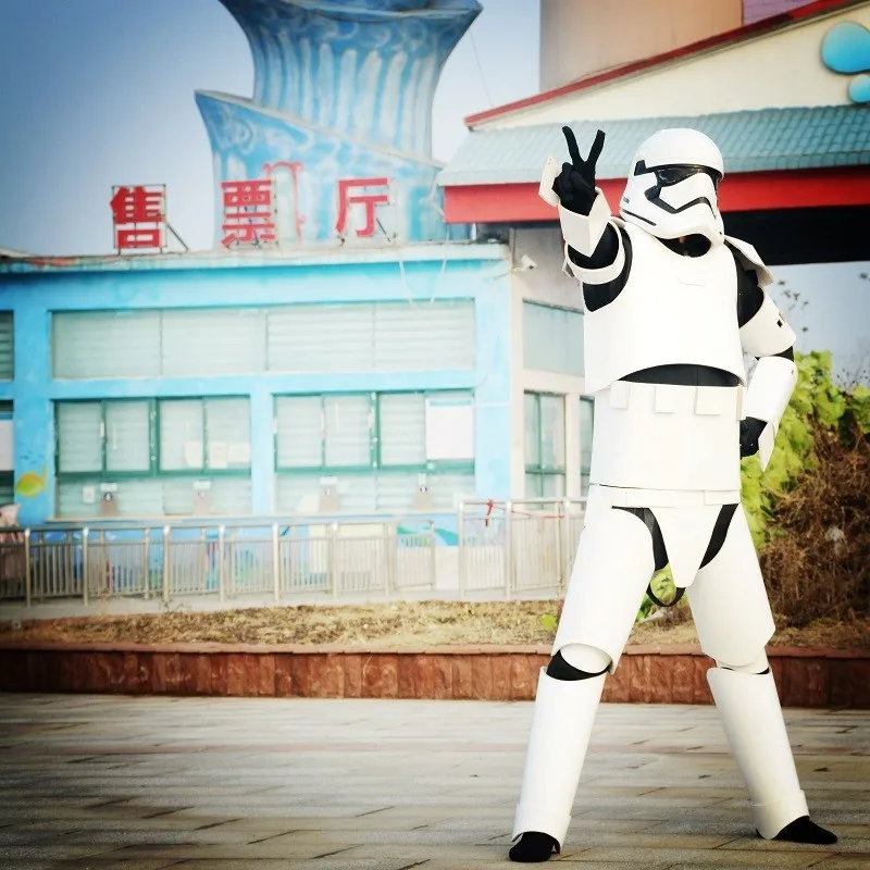 

White Soldier Stormtrooper Cosplay Real-Life Armor Props Costume Black Wearable Performance