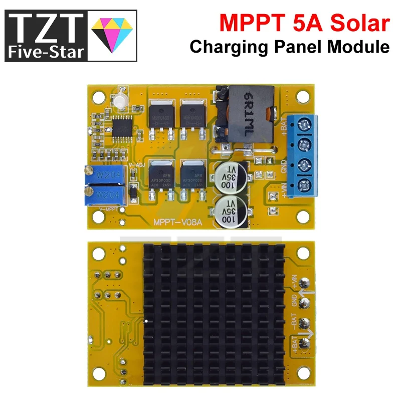 TZT 5A MPPT لوحة طاقة شمسية منظم تحكم شحن الطاقة الشمسية لوحة التحكم شحن البطارية 9 فولت 12 فولت 24 فولت السيارات التبديل