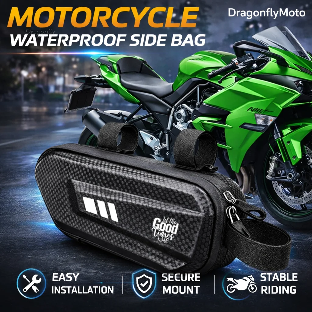 

Large Capacity Motorcycle Side Bag For Kawasaki Ninja H2 H2R Zx6R Zx12R 400 650 1000 Waterproof Multifunctional Storage Pouch