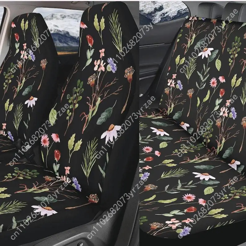 

Cottagecore Daisy Car Seat Covers Universal Environmentally Friendly Interior Decorations Comfortable Breathable Car Seat Covers