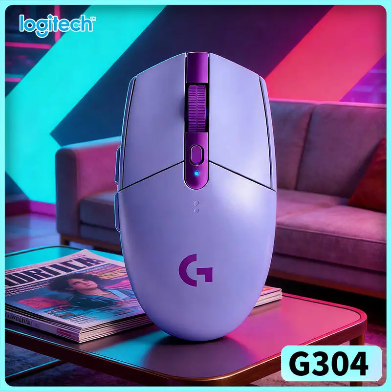 Logitech G304 LIGHTSPEED Wireless Gaming Mouse 12000 DPI 1ms Latency HERO Sensor 250hr Battery Programmer Responsive Users