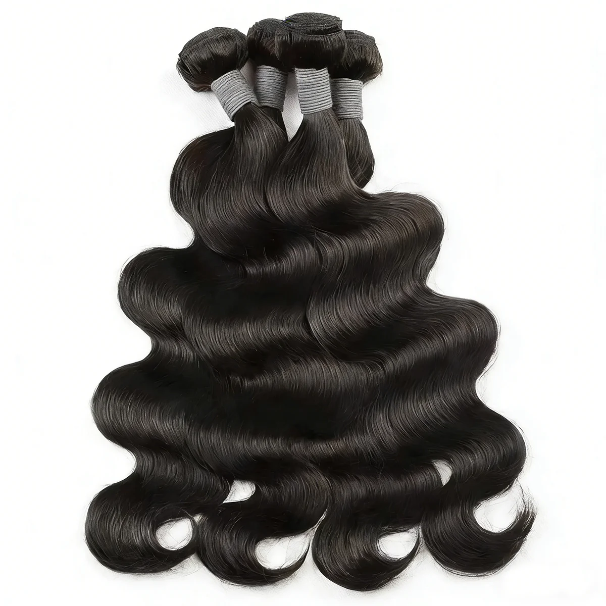 MSMV Body Wave Bundles Human Hair 1/3/4 Bundles Human Hair Natural Black Color Brazilian Virgin Weave Bundles Hair Extensions image 3