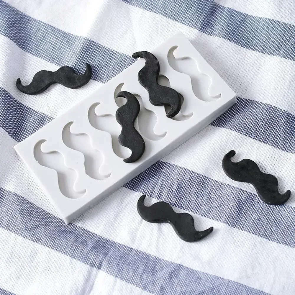 1PC DIY Men Ladies Party Dress Mustache Silicone Cake Mold Chocolate Fondant Cookie Mould Kitchen Cake Baking Decorating Tools