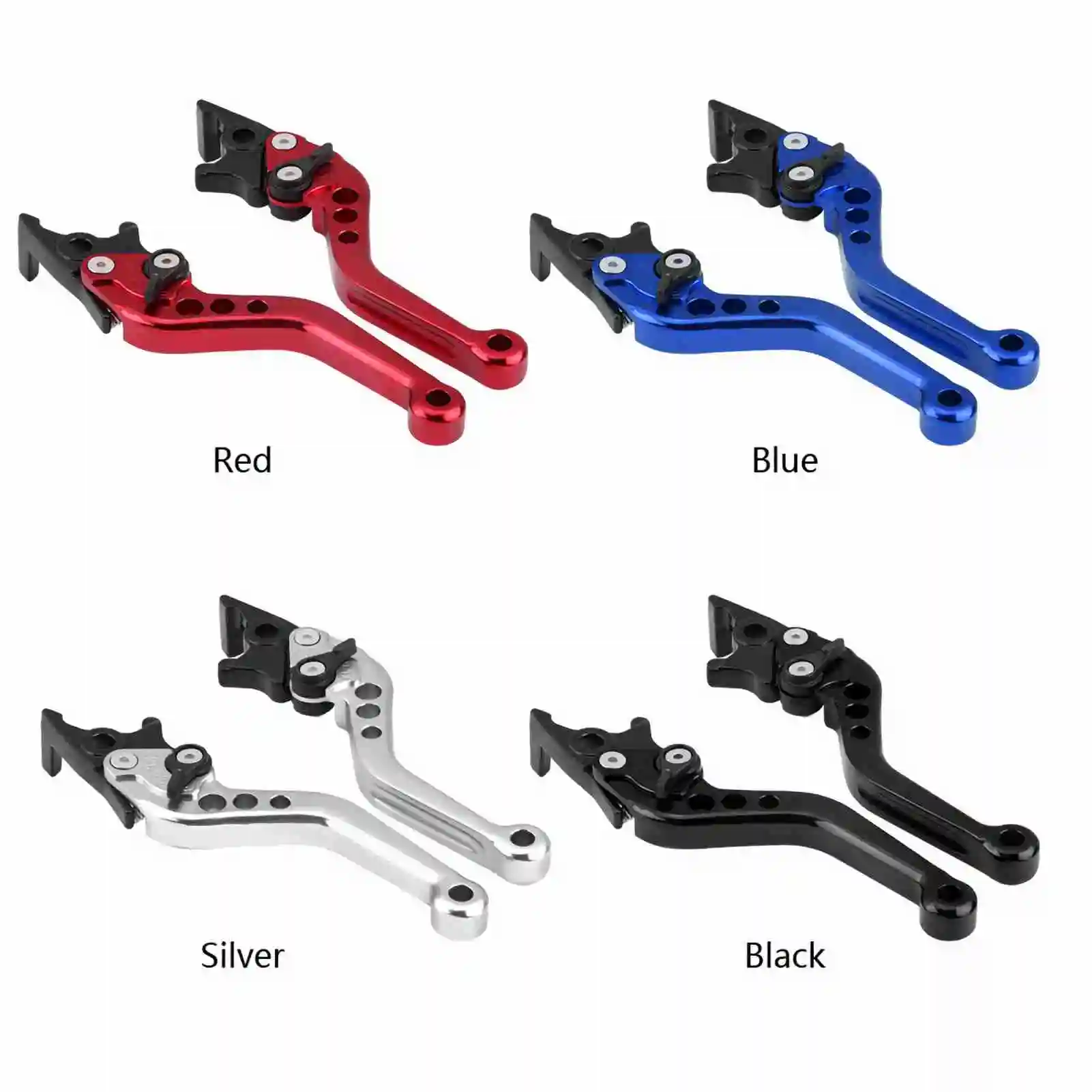 Double Disc Brake Lever 1 Pair CNC Aluminum Alloy Motorcycle Scooter Modification Double Disc Brake Lever Dual Disc Brake Lever