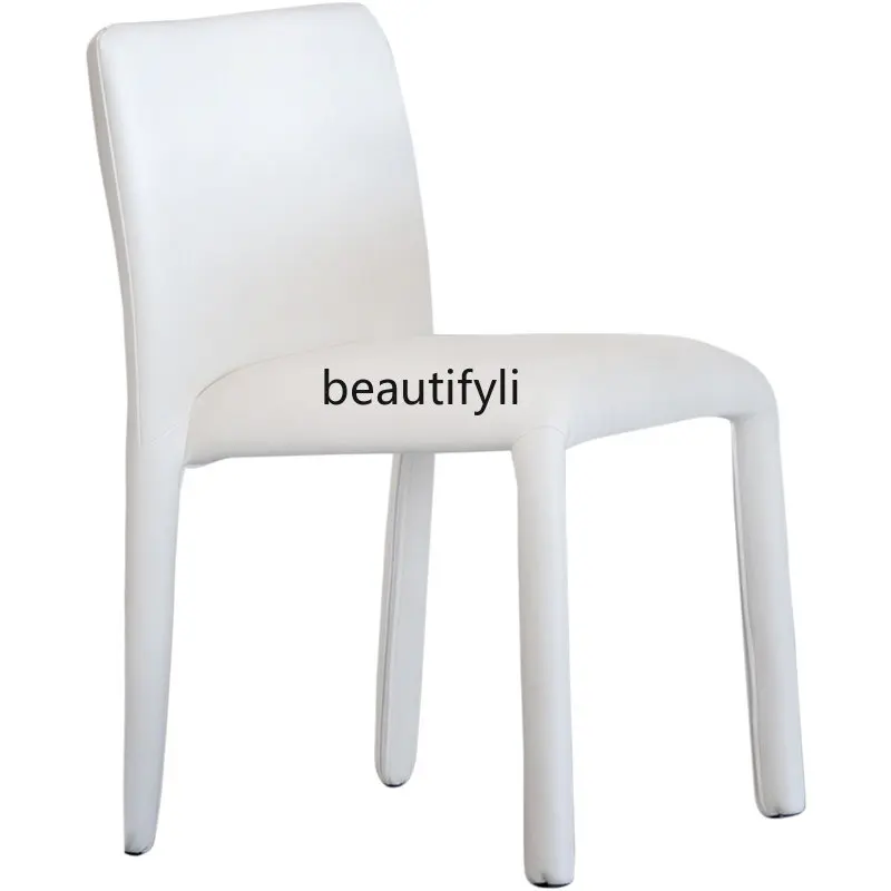 

Modern Minimalist Dining Chair Italian Study Chair Household Minimalist Dining Room Backrest Soft Seats Chair