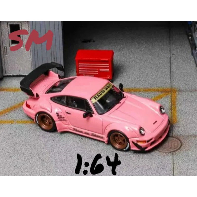 SM 1:64 964 GT tail wing version die-casting alloy car model, a favorite gift for boys, desktop ornament, collection souvenir.
