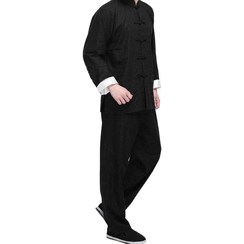 Abbigliamento uniforme LATERONON Kung Fu-panni da allenamento tradizionali cinesi per arti marziali Wing Chun Tai Chi