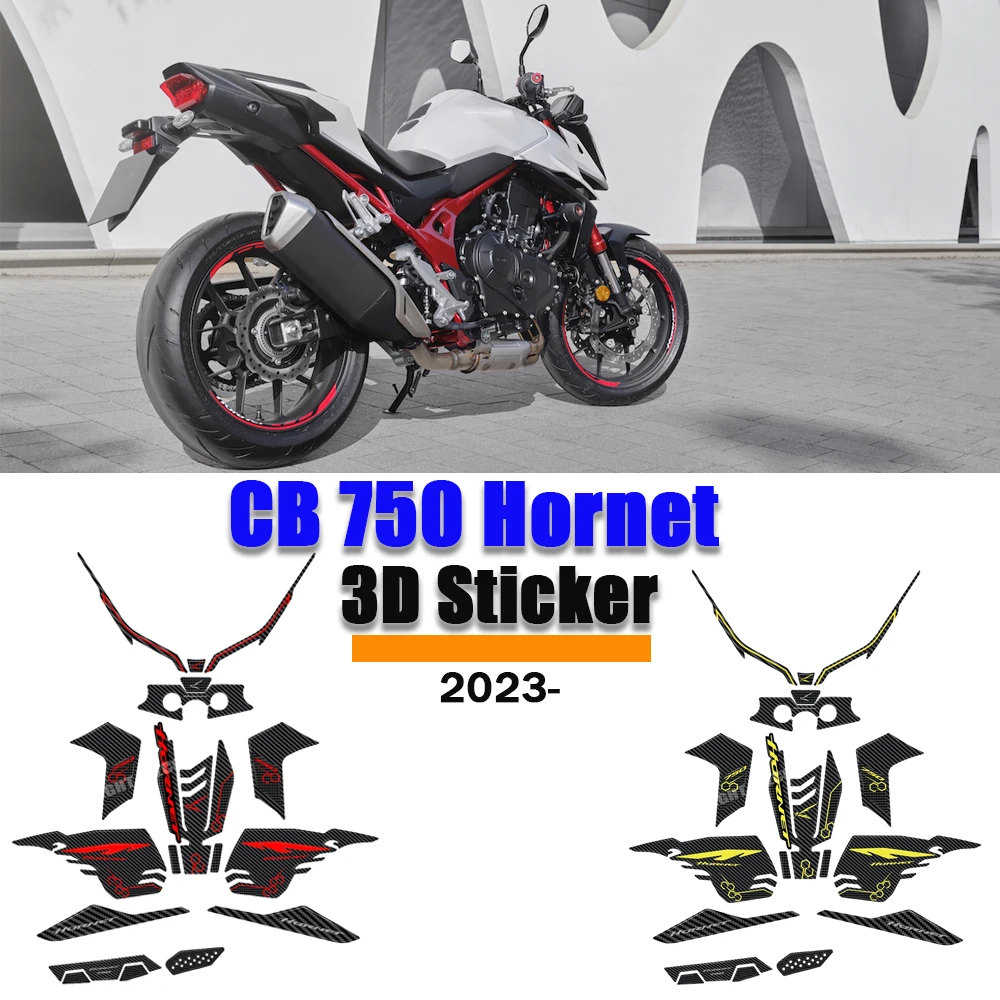 

CB 750 Hornet Motorcycle 3D Epoxy Sticker Protection Kit For Honda CB750 HORNET 2023- Tank Mat Decal Anti-Scratch Tank Stickers