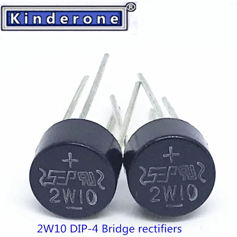10Pcs 2W10 2A 1000V Diode Bridge Rectifier 2w10 Nieuwe