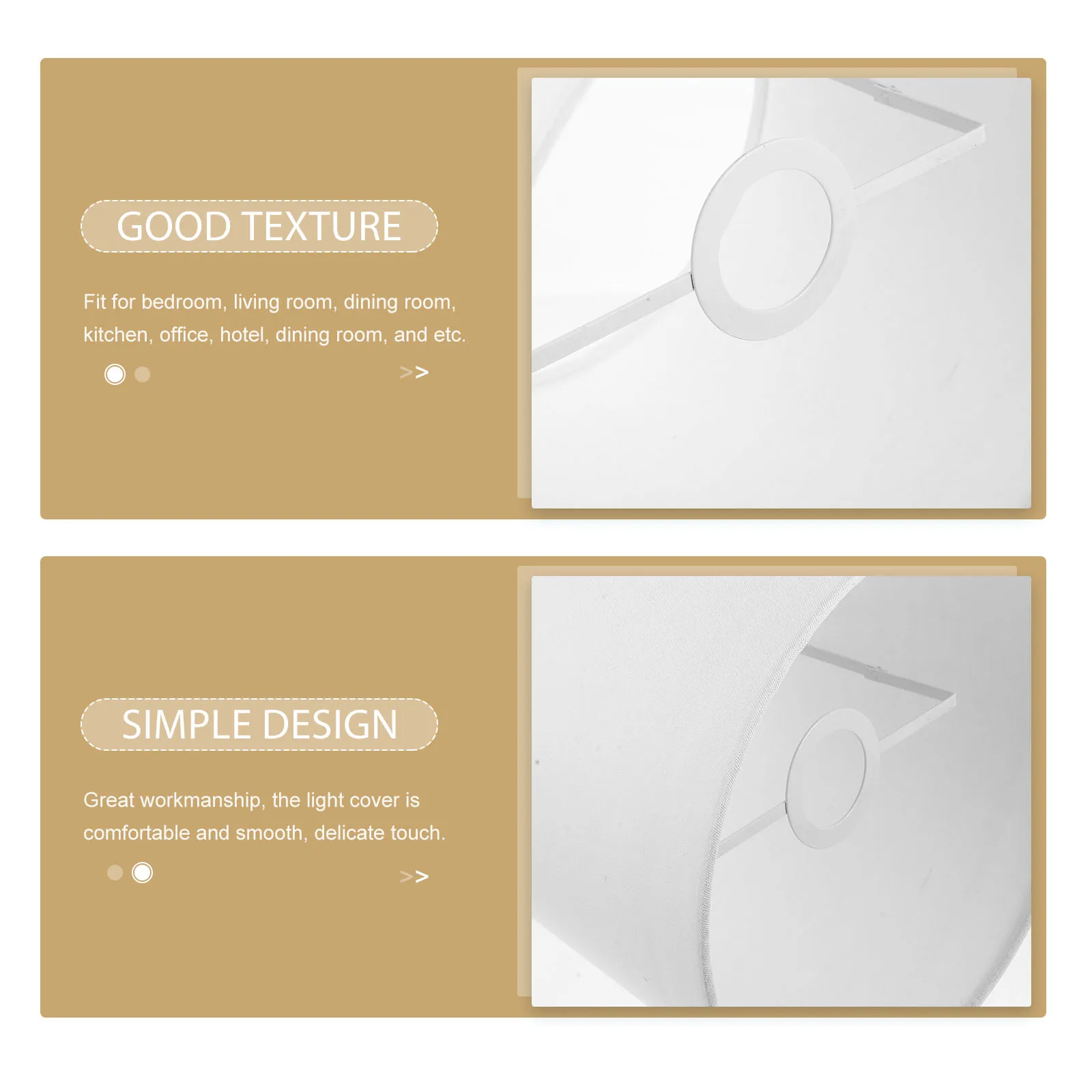 

Simple Cloth Lampshade Replacement for Table Desk Floor Ceiling Chandelier Lamp Modern Decorative Light Shade Indoor Home