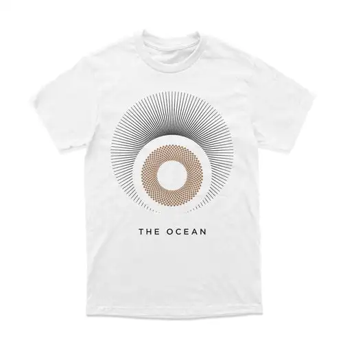The Ocean Band Grafik-Baumwoll-T-Shirt, Unisex, Sommer, kurzärmelig, modisches Marken-T-Shirt, luxuriös, lässig, Vintage, Retro