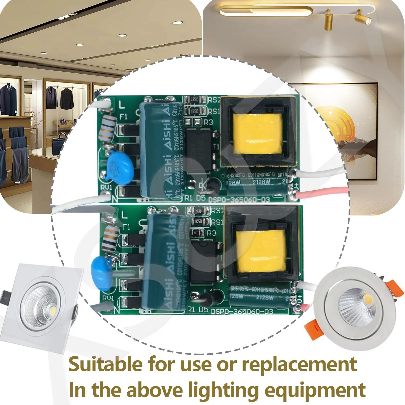 36-50W LED Driver Light 220V tensione di uscita DC108-147V adattatore di alimentazione 250mA 300mA per accessori di illuminazione LED Spotlight