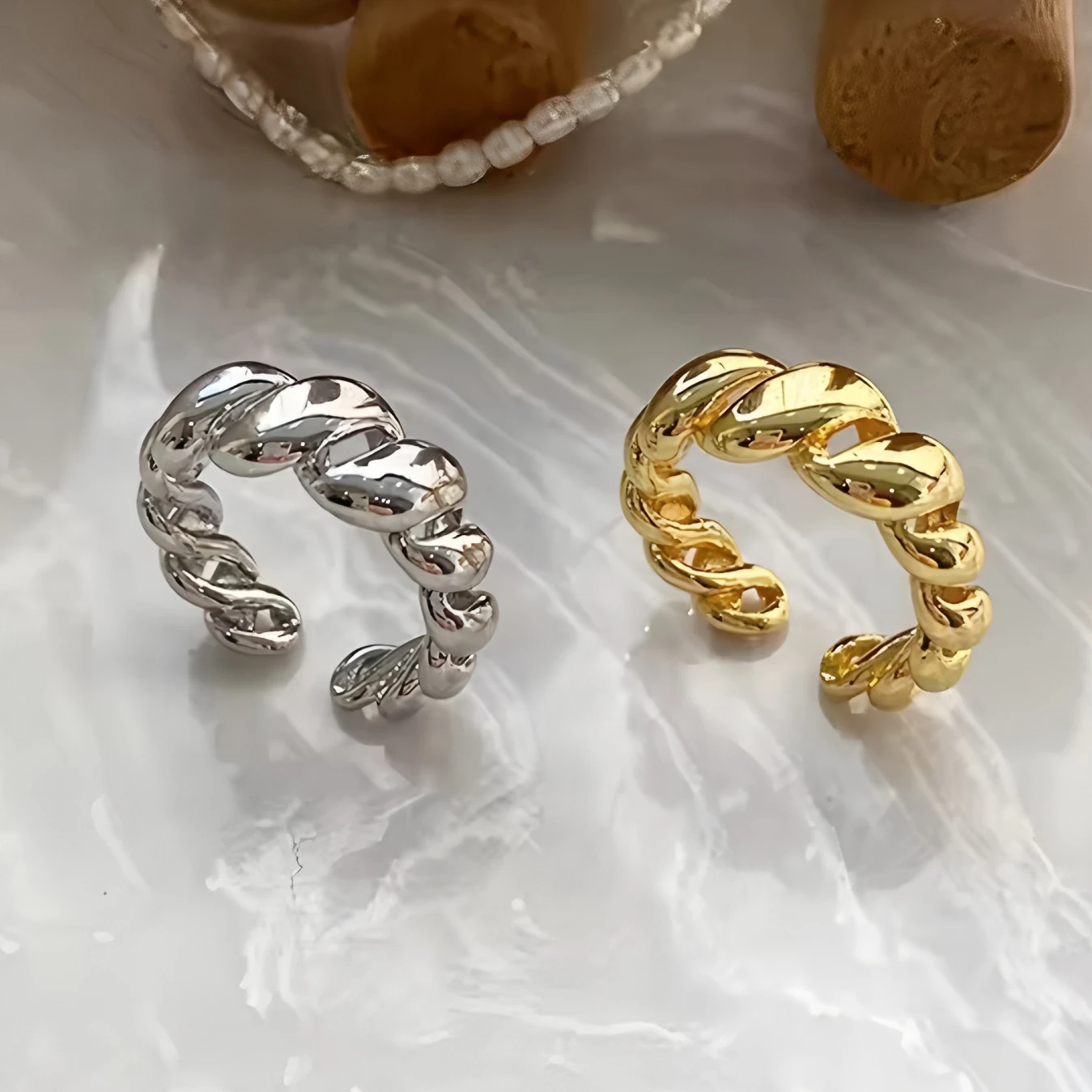 VENTFILLE 925 Sterling Silver Croissant Wrap Ring For Women Gift Geometric Trendy Irregular Jewelry Wholesale Dropshipping