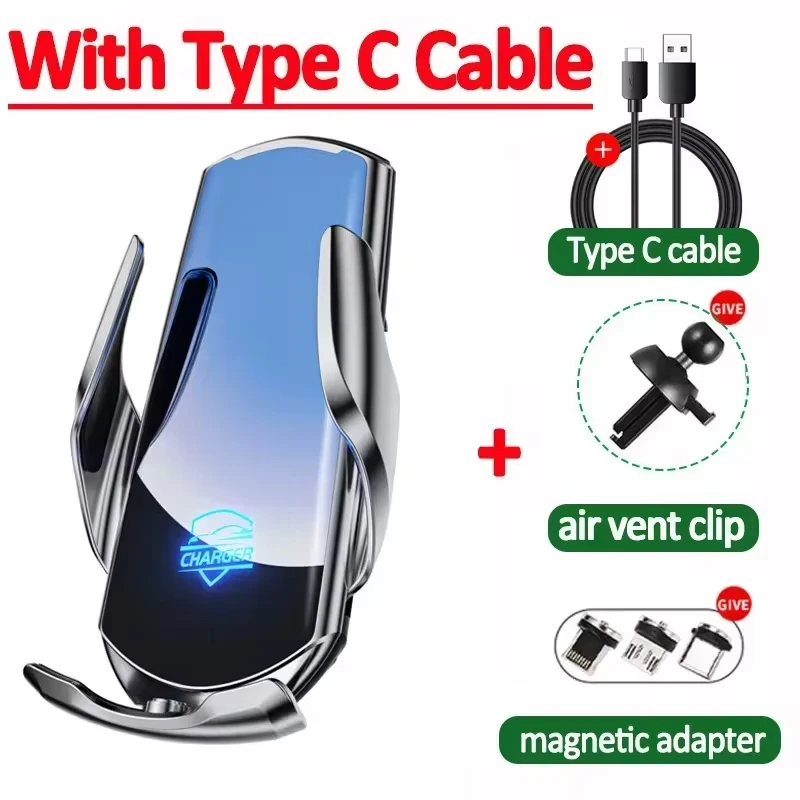 Draadloze autolader magnetische auto telefoonhouder voor iPhone 17 16 15 14 13 12 Pro Xiaomi Samsung snelladen draadloze opladers