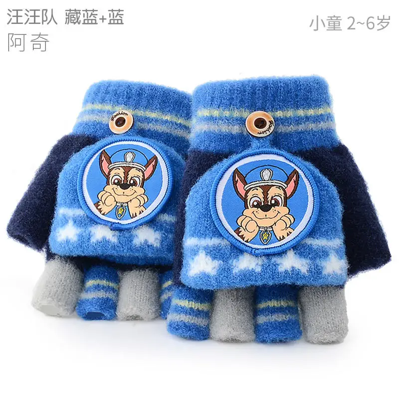 Genuine Paw Patrol Winter KIDS Glove Chase Marshall Skye Everest Rubble Zuma Rocky Ryder Action Figure Juguetes Children Toy