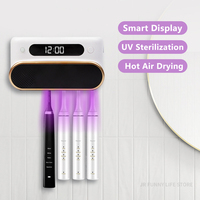 Smart UV Toothbrush Sanitizer Rechargeable Wall Mounted Toothbrush Holder Bathroom Accessories