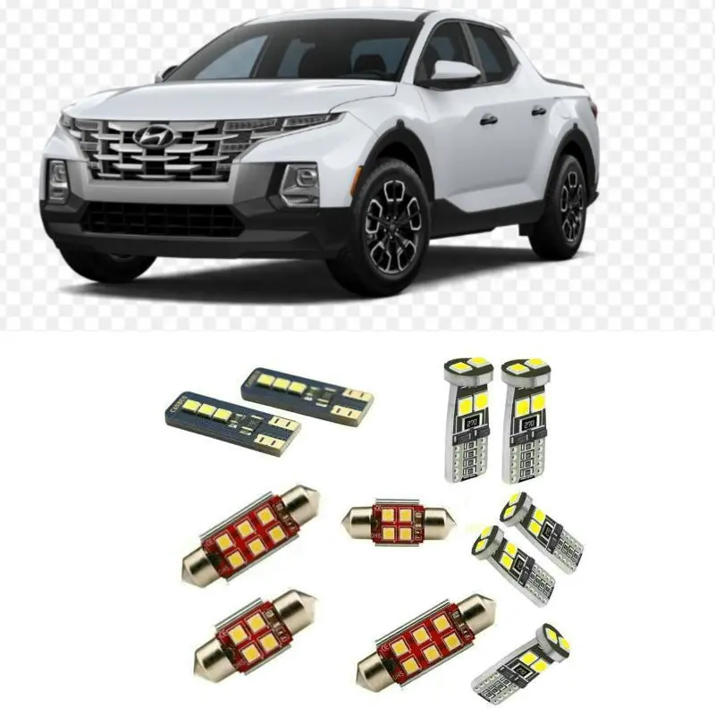 

10x Canbus Led interior lights For 2022 Hyundai Santa Cruz automotive goods Car Accessories for auto Car lamps
