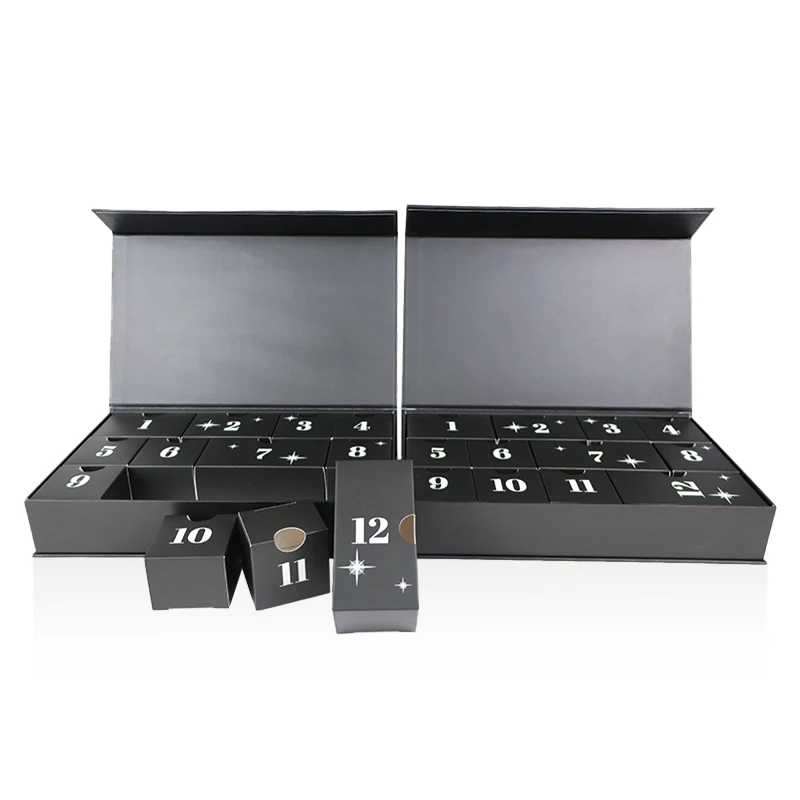 Customized queryHot Selling Merry Christmas Advent Calendar 12 Day Christmas Advent Calendar for Cosmetics Snacks Jewelry Perfum