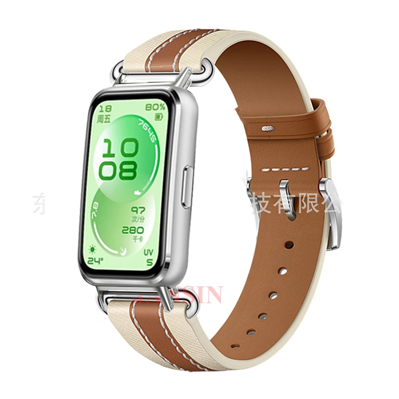 Lederarmband für Huawei Band 11 Pro Handgelenkband Smartwatch Ersatz Sportarmband Retro-Band Huawei Band 11 Zubehör