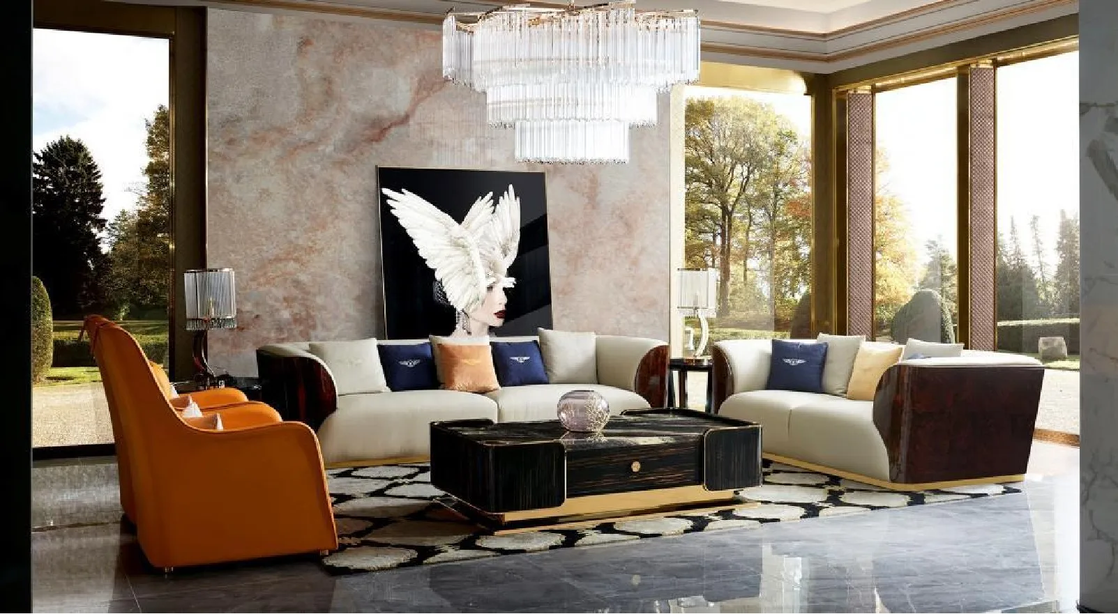 خدمات تصميم تقديم ثلاثية الأبعاد تصميم منزلي لتصميم معماري لشقة غرفة المعيشة وغرفة النوم المعاصرة