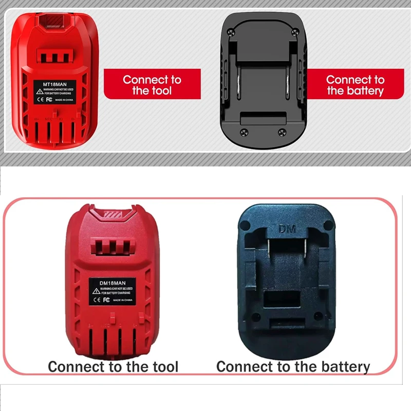 

For Makita/Dewalt/Milwaukee 18V Li-ion Battery to for Craftsman 20V Tool Use Conversion Adapter MT18MAN DM18MAN Battery Adapter