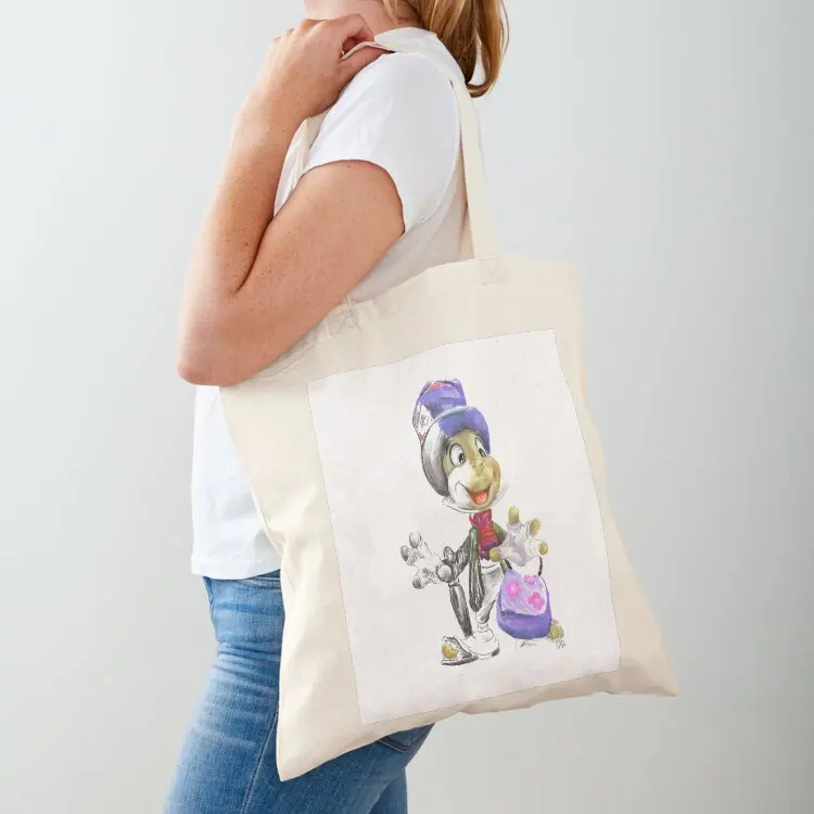 

Charcoal and Oil - Jiminy Cricket Tote Bag reusable shopping bags shopping bags foldable Women bags the tote bag